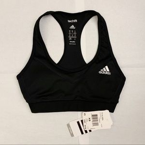 New adidas black sports bra climalite